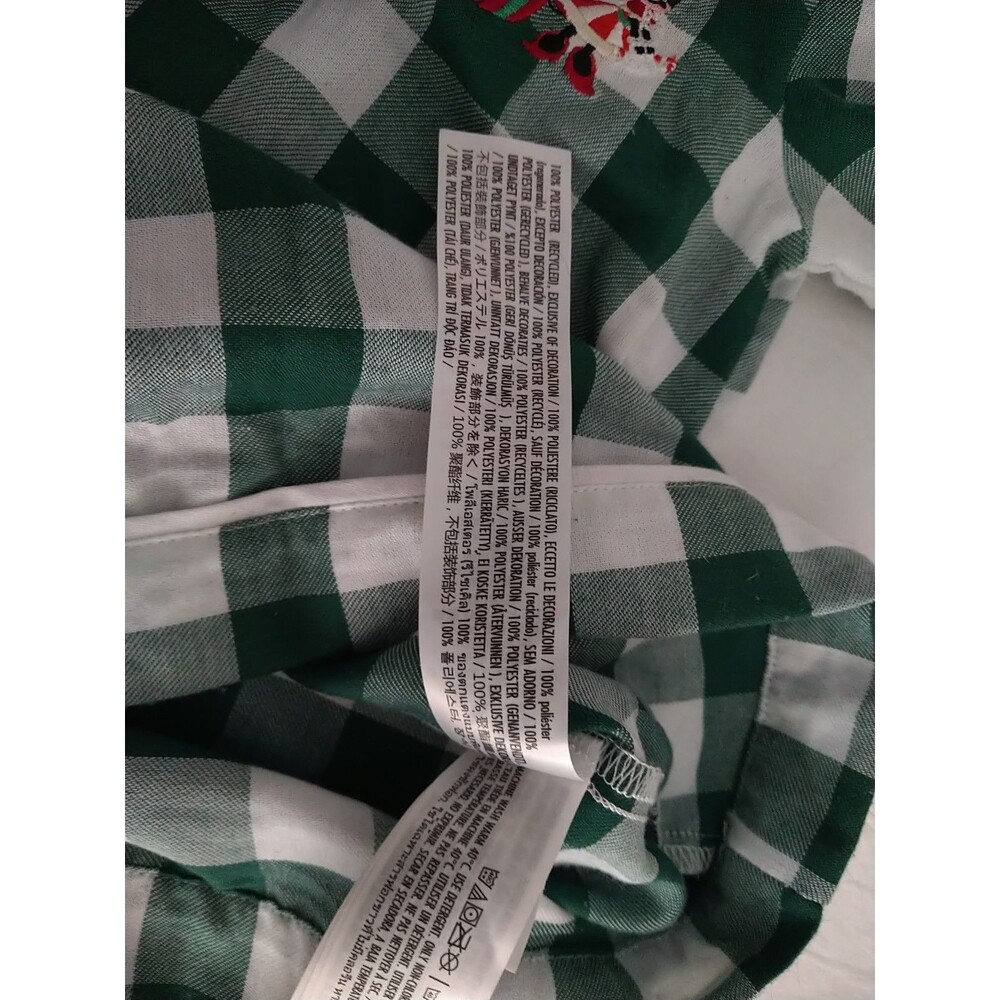 Disney Minnie Mouse Daisy Nightgown Pajamas Size 3 Plaid Check Holiday Christmas - Picture 6 of 8